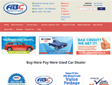 Tablet Screenshot of abcmotorcredit.com